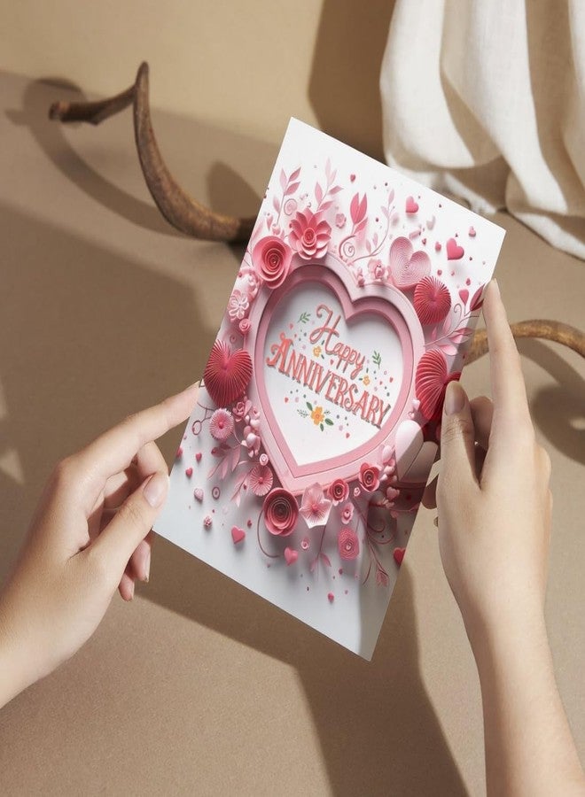 AanyaCentric Anniversary Printed Greeting Card & Envelope 5.8x8.3inch Special Romantic Gift for Husband Wife Marriage Celebration Couple Greeting - Image 4